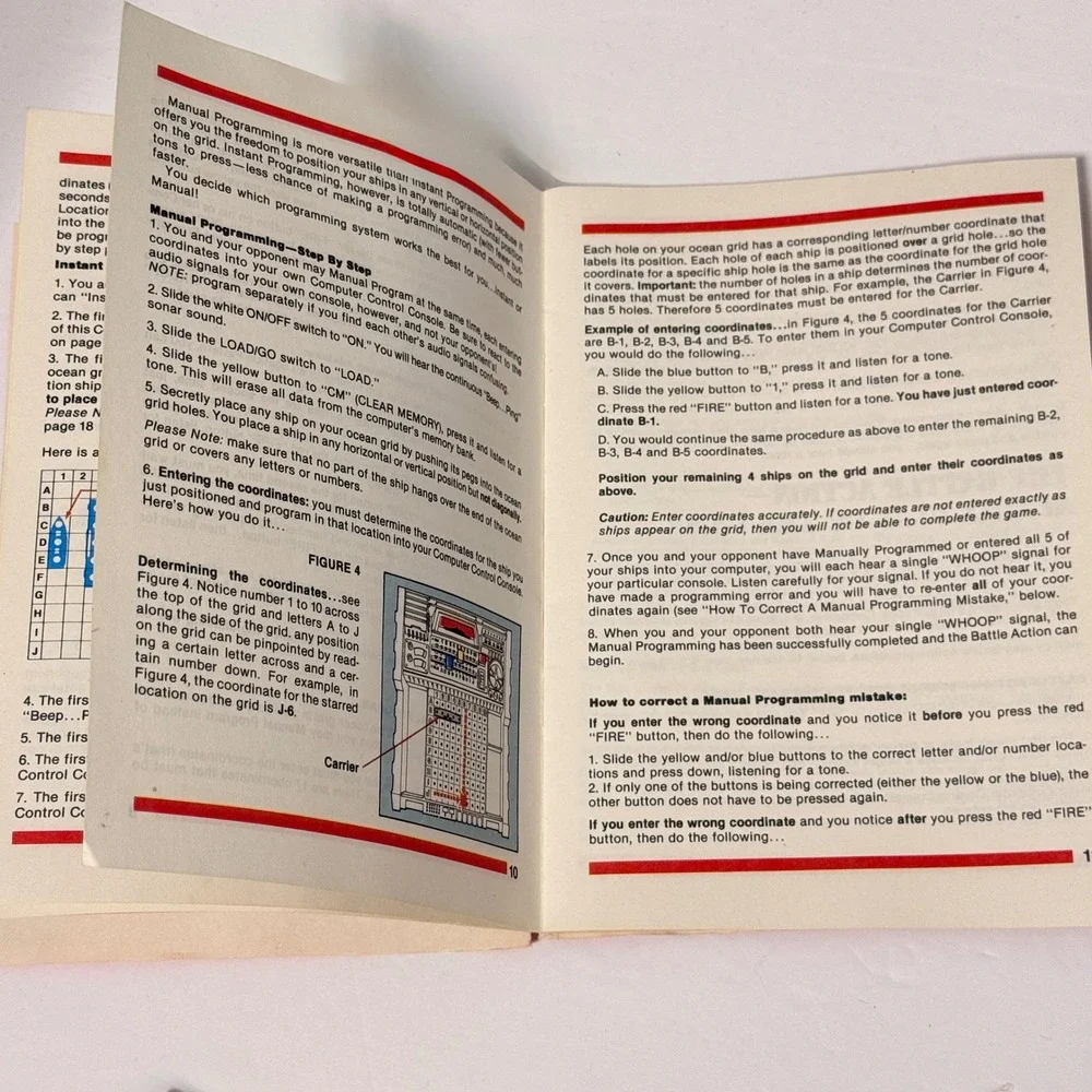 Milton Bradley Electronic Battleship Code Book and Instructions 1982 MB & Pieces